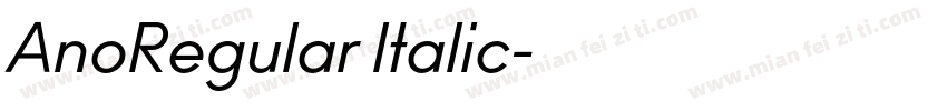 AnoRegular Italic字体转换